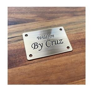 Wholesale Custom Metal Brand Logo Tag Accessories Engraved Labels - Product Image 1