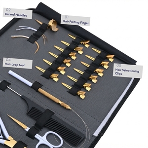 Kit Completo de Instalación de Extensiones de Cabello, Alicates para Microperlas, Herramienta de Extracción, Cargador de Perlas, Aguja de Gancho, Accesorios de Costura - Product Image 4