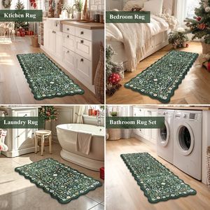 Juego de 3 Tapetes Antifatiga Boho para Cocina, Alfombra y Pasamanos Antideslizantes e Impermeables para Cocina y Lavandería, Estilo Boho - Product Image 5