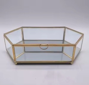 Stylish Jewelry Box Metal <b>Storage</b> Organizer Case for Rings Earrings Necklace Accessories <b>Dressing</b> <b>Table</b> and Gift Purpose - Product Image 2