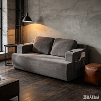 Canapé modulaire en velours côtelé, sectionnel, rectangulaire, emballé sous vide, en mousse compressée, pour salon, en tissu