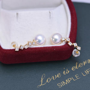 ต่างหูเงินแท้ S925 ประดับมุกทรงกลมสีขาว ขนาด 9-10 มม. แบบห้อยทรงวงกลม  แสงเงาสวยงาม  มีตำหนิเล็กน้อย - Product Image 3