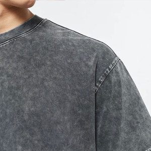 T-shirts décontractés pour hommes en coton de haute qualité, style streetwear, col rond, effet délavé, nouvelle coupe ample - Product Image 6