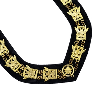 32nd Degree Scottish Rite Chain Collar Masonic Chain Collar Scottish Rite Regalia Gold Plated Chain Collar Double Headed Eagle - Product Image 4