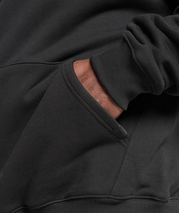 Sudadera con Capucha Oversize para Hombre, Negra, de Algodón y Felpa, Estilo Casual, Corte Regular, para Otoño, la Más Vendida del 2026 - Product Image 3