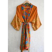 Robe Kimono Longue en Soie Florale de Luxe pour Femme, Col en V, Style Bohème Décontracté, Respirante, Grande Taille, Vêtement de Nuit, Coupe Classique