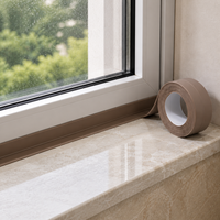 Bande d'étanchéité marron en PVC pour douche, 35 mm x 3,2 m, bande de calfeutrage anti-moisissure pour bord mural et évier