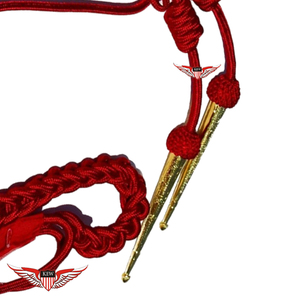 Aiguillette tressée rouge pour défilé, cordon d'épaule - Product Image 3