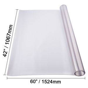 Tapis de bureau en PVC givré 42 x 60 pouces, épaisseur 1,5 mm, housse de table en plastique jetable, nettoyage facile, protection de table rectangulaire imperméable - Product Image 2