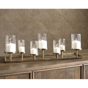 Candelabro Moderno con 7 Portavelas de Vidrio para Decoración del Hogar - Product Image 3