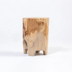 Premium Handmade Rustic Wooden <b>Stool</b> Solid <b>Wood</b> Accent Seating Furniture for Living Room Bedroom Entryway Balcony Home Decor - Product Image 2