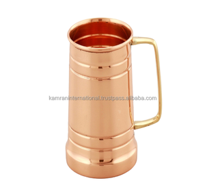 เหยือกน้ำเย็นทำจากทองแดงแบบใช้มือได้เป็นมิตรกับสิ่งแวดล้อมปลอดภัยต่ออาหารปราศจากสาร BPA ฝาตกแต่งแบบพกพาสำหรับดื่มทุกวันหรูหราทันสมัย - Product Image 4