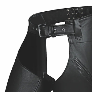 2026 Premium Quality Customized Logo Western Style Full Leather <b>Chaps</b> Lightweight Men OEM/ODM Service Wholesale - Product Image 3