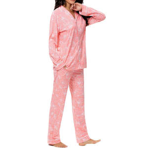 Conjunto de Pijama de Invierno para Mujer, Ropa de Dormir de Alta Calidad, Transpirable, Largo hasta la Rodilla, Informal, para Uso Diario en Casa - Product Image 5