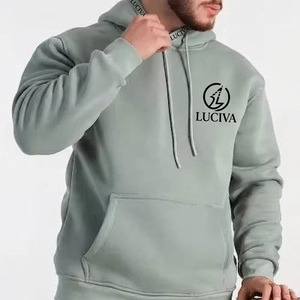 Premium Sage Green <b>Pullover</b> Hoodie – Unisex Heavyweight Fleece Hooded Sweatshirt with Drawstring - Product Image 1