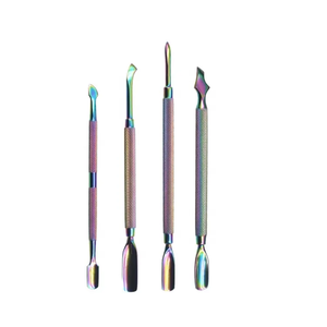 Juego profesional de empujadores de cutículas de acero inoxidable con mango antideslizante de buena calidad para manicura en salón, herramienta de eliminación de cutículas ANAAIF - Product Image 3