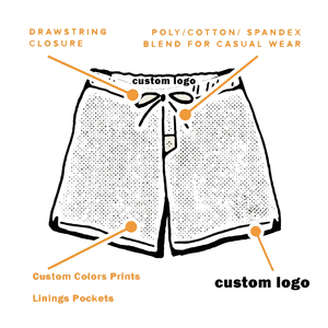 Shorts de surf à séchage rapide pour hommes 2026, imperméables, personnalisables OEM, en tissu Oxford uni 100 % polyester, style urbain, logo avant - Product Image 5