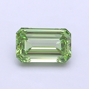 Diamant de laboratoire taille émeraude 0,95 carat, vert vif fantaisie, VS1, certifié IGI, diamant CVD en vrac pour la fabrication de bijoux - Product Image 1