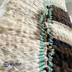 Extensiones de Cabello Humano Virgen Vietnamita Rusa a Granel, Doble Trama a Máquina, Súper Doble Trama, 100g, Puntas Completas, Todos los Colores - Product Image 4