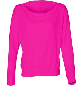Personalizado de talla grande de gran tamaño fuera del hombro de terciopelo Logo frontal bordado Primavera Otoño Invierno Casual Moda Active Wear Sorority - Product Image 1