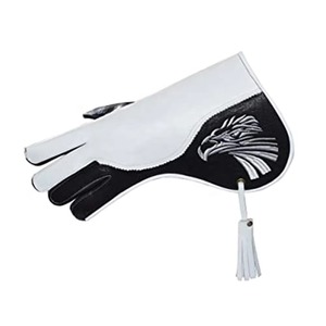 Guantes de cetrería de gamuza de doble grosor con forro de piel de becerro y puño en contraste, impermeables para exteriores, para halcones y cerneros - Product Image 4