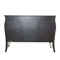 Buffet en bois en noir et blanc monochrome, buffet peint à carreaux, armoire de cuisine pour l'ameublement, meubles de style français