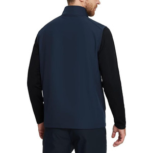 Contrast Trim <b>Men</b> Golf <b>Vest</b> Color Accent Softshell Body Warmer Stylish Finish Performance Athletic Gilet Outerwear - Product Image 2