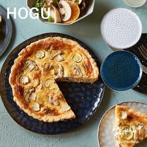 Petite assiette en céramique japonaise Rikizo HOGU 14,5 cm, fabriquée au Japon, glaçure texturée, grès, dessert, accompagnement, vaisselle, 2 couleurs - Product Image 6