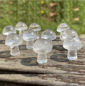 หินควอตซ์แกะสลักรูปเห็ดคุณภาพสูง ใส บริสุทธิ์ สำหรับบำบัดรักษาด้วยพลังงานเรกิ ทำสมาธิ ตกแต่งตามหลักฮวงจุ้ย ขายส่ง - Product Image 2