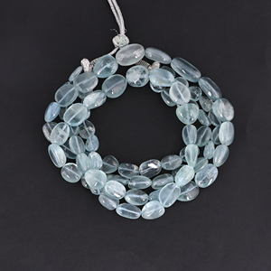 Collier classique en aquamarine naturelle à double rangée, bijoux de mode unisexe - Product Image 5