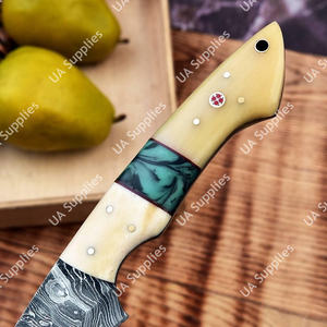 Industrial Grade Top Notch Quality Handmade Damascus Steel Professional Fillet <b>Knife</b> 7-inch Blade Camel <b>Bone</b> <b>Handle</b> Leather - Product Image 6