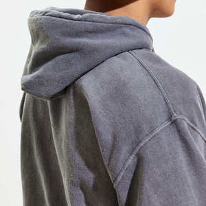 High Quality Jazo Industries Cotton Acid Wash Breathable Pullover Hoodie Winter <b>Thick</b> <b>Fleece</b> 300g Custom Sweatshirt for Men - Product Image 3
