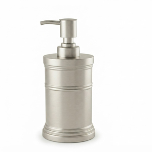 Custom Modern Stainless Steel <b>Soap</b> Dispenser Luxury Hammered Metal <b>Hand</b> <b>Soap</b> Dispenser Chrome Silver <b>Refillable</b> Lotion Pump - Product Image 3