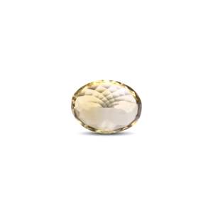 Natural Sky Blue Citrine 11.2 Carat Loose Gemstone Oval Cabochon for Fine Jewelry - Product Image 2