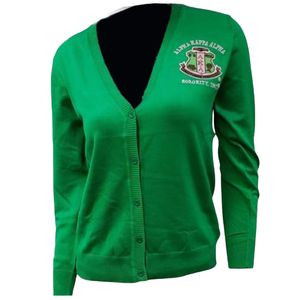 Women Green Button Up <b>Cardigan</b> <b>Sweater</b> Casual Knit Long Sleeve Fashion Top Embroidered Design Lightweight Daily Wear Clothing - Product Image 1