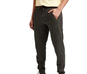 Men's Black Elastic Waist Sweatpants With Side Pockets Casual Knitted Breathable Midweight Autumn Wear - Product Image 1