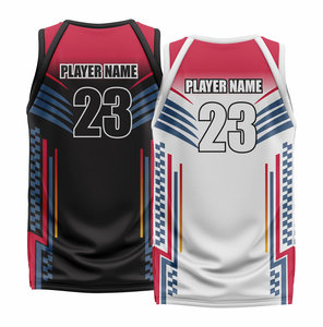 Team 23 Sublimated Basketball Jersey Set V-Neck Sleeveless Moisture Wicking Polyester Uniform All Seasons Adult Unisex - Product Image 3