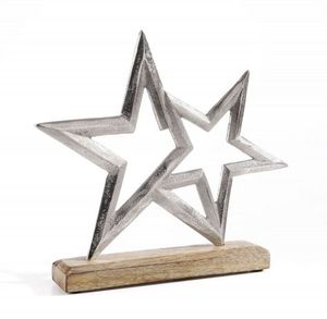Trusted Manufacturer Aluminum Wooden Christmas Decor Centerpiece Cozy Dinner Display With Sparkling Lantern Illumination - Product Image 1