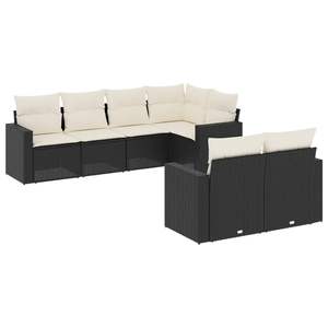 Conjunto de 7 Muebles de Jardín en Color Blanco Crema y Negro, Colección Elegante de Muebles para Exteriores - Product Image 2