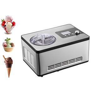 Gelatiera Elettrica in Acciaio Inox da 2 Quarti con Compressore Integrato e Senza Pre-congelamento per Frutta, Yogurt e Sorbetti - Product Image 1