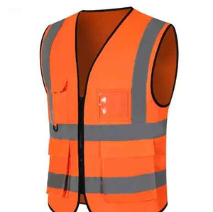 Chaleco de Seguridad de Alta Visibilidad para Hombre, Malla Reflectante Transpirable, Ropa de Trabajo con Múltiples Bolsillos, Cierre de Cremallera, Uso en Exteriores de Verano - Product Image 6