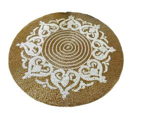 Exquisite Beaded <b>Placemat</b> Table Top Dinnerware Dining Decorative Table <b>Placemat</b> Round Embroidered Floral Theme <b>Placemat</b> - Product Image 4