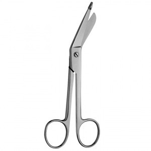 Ciseaux à pansements Lister en acier inoxydable, ciseaux médicaux courbés, ciseaux à pansements traumatiques Lister 14 cm par Grip Surgical - Product Image 4