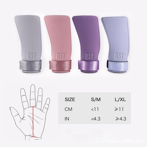 Agarraderas de gimnasio unisex antideslizantes de Hypalon QST para entrenamiento físico y levantamiento de pesas, agarraderas de Crossfit con protección para las muñecas - Product Image 5