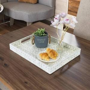 Bandeja Rectangular de Lujo con Incrustaciones de Madreperla (MOP), Hecha a Mano, con Acabado Pulido de Alto Brillo, Moderna y Elegante para Bodas, Hogar/Hotel - Product Image 5
