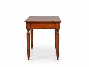 Solid Wood Writing Desk Brown <b>Office</b> <b>Table</b> Classic Colonial Style Desk with Drawer for Home <b>Office</b> Hotel - Product Image 2