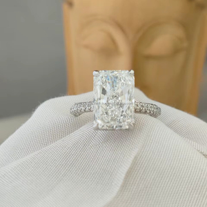 Radiant Cut Diamond <b>Ring</b> with White Gold Band – A Beautifully <b>Crafted</b> Piece, Perfect for Special Occasions and Celebrating Love - Product Image 4