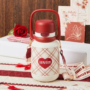 Gobelet isotherme en acier inoxydable Honey Heart Cute avec couvercle et sangle pour usage quotidien - Product Image 4