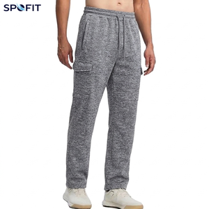 Pantalon de jogging ample et droit en molleton de coton brodé pour homme, avec cordon de serrage, OEM, décontracté, pour la gym, le yoga, le sport, style cargo baggy - Product Image 6
