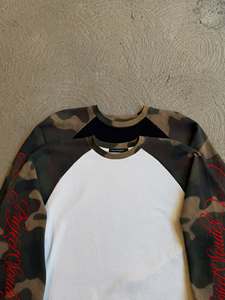 Men's Camouflage Waffle <b>Raglan</b> Long Sleeve <b>T</b>-<b>Shirt</b> O-Neck Knitted Quick Dry Anti-Wrinkle Streetwear Oversized 100% Cotton - Product Image 3